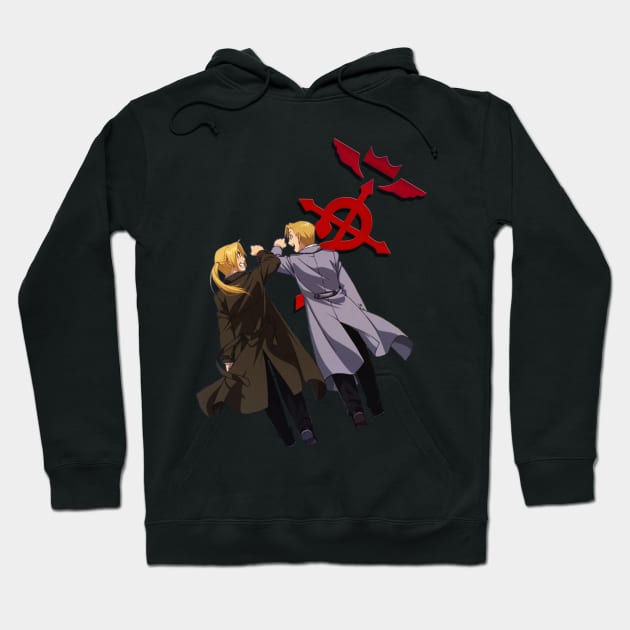 Edward and Aplhonse Elric FullMetal Alchemist Hoodie by SirTeealot